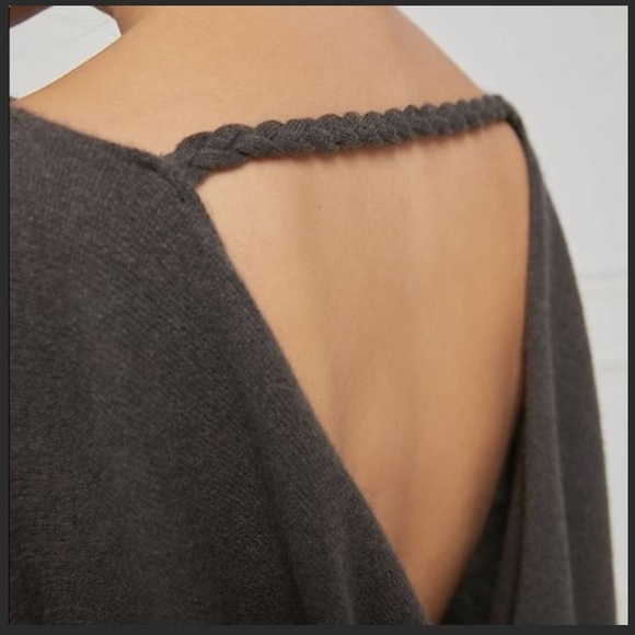 Anthro Reese Saturday Sunday Cashmere Low Back Sweater Tunic - Picture 3 of 11